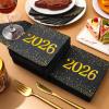 Sinmoe 100 Pcs Graduation Napkins 2026 Cocktail Disposable Paper Gold and Black Napkins for Graduation Party Decorations Table Decor view 2