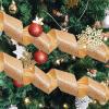2.5" X 10 Yards Christmas Ribbon for Gift Wrapping, Metallic Glitter Wired Ribbon for Christmas Tree, Garland, Wreath, DIY Crafts Ornaments, Xmas Decorations Holiday Party Decor (Champagne Gold) view 4