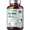 biophix Ox Bile 1000 mg with BioPerine 120 Veggie Capsules - High Absorption Digestive Enzymes Supplement - Liver Metabolic GI Fat Metabolism Support view 1