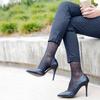 Rejuva Women s Sheer Dot Pattern 15-20 mmHg Knee High Compression Stockings view 3