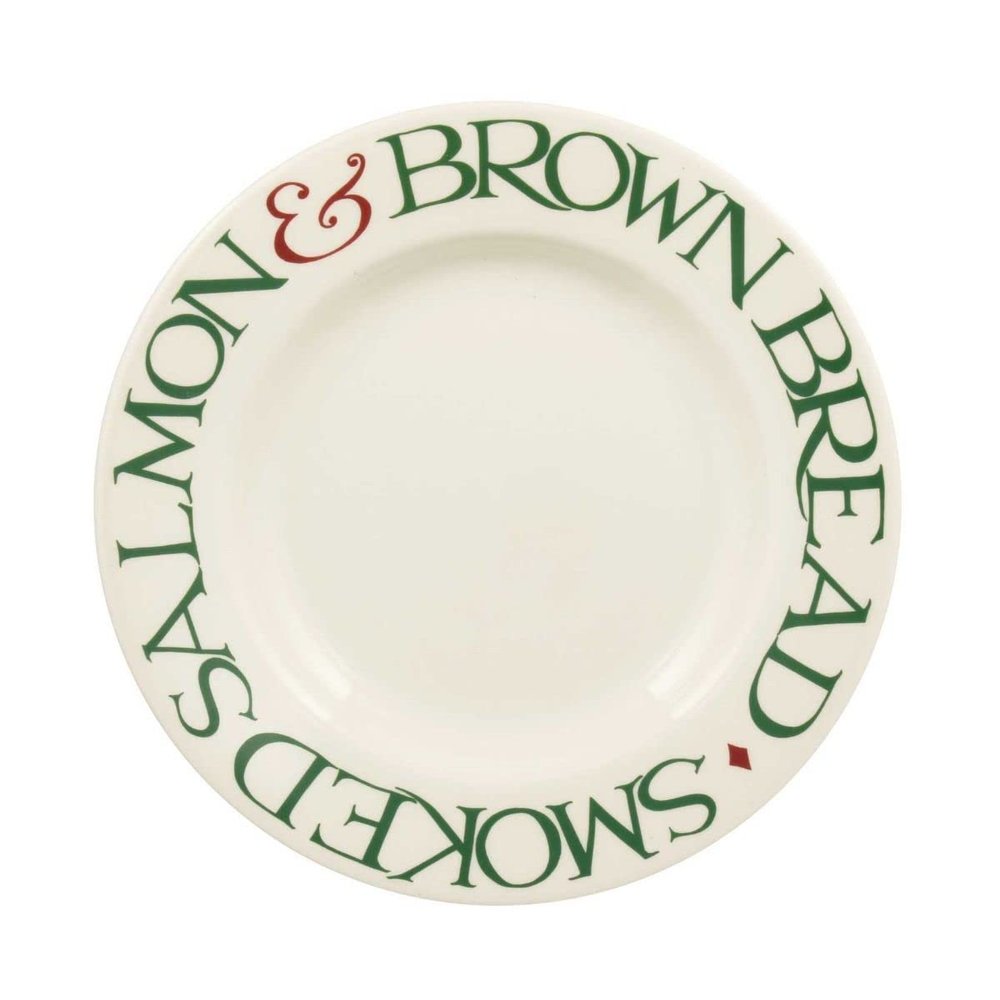 Emma Bridgewater Christmas Toast & Marmalade Smoked Salmon 8 1/2 Inch Plate