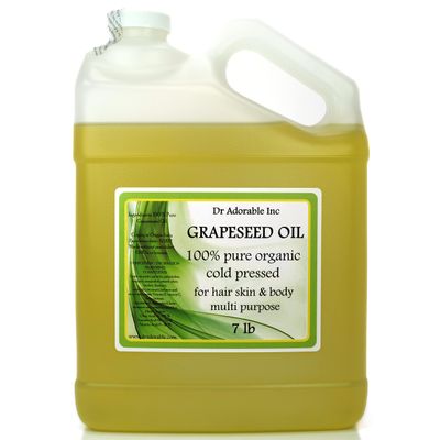 Dr Adorable - 7 lb - Grapeseed Oil - 100% Pure Natural Organic Cold Pressed