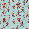 Funny Marathon Runner Gift Wrap Thick Wrapping Paper Christmas Holiday Santa Jogger Party Decoration (12 foot x 30 inch roll) view 1