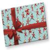 Funny Marathon Runner Gift Wrap Thick Wrapping Paper Christmas Holiday Santa Jogger Party Decoration (12 foot x 30 inch roll) view 3