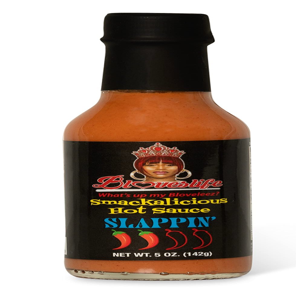 Blove's Smackalicious Hot Sauce, Ghost Pepper Vinegar Flavored Sauce, Vegan Organic Hot Sauce W/Low-Sodium, Low-Fat, No Added Preservatives & Flavours - All Natural Slappin' Sauce - 5 Oz