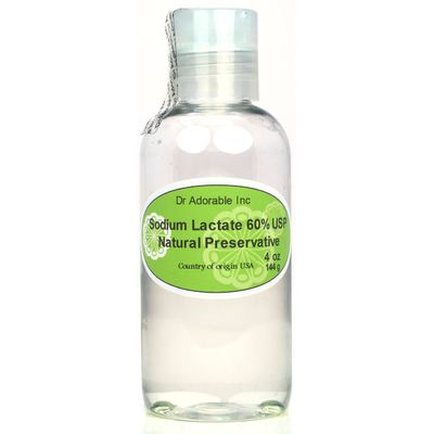 Dr Adorable - 4 oz - Sodium Lactate - 60% USP Natural Preservative Enhance Soap Hardness and Lathe (Sold by Weight)
