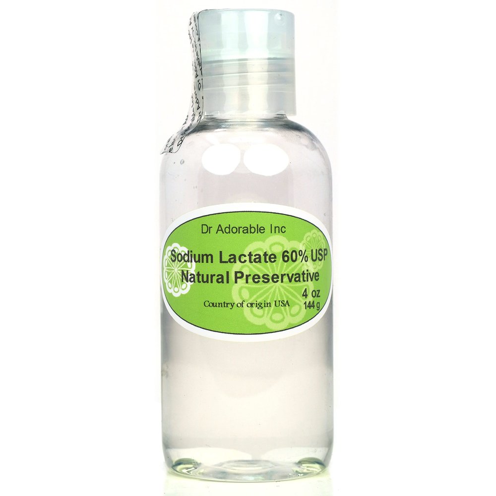 Dr Adorable - 4 oz - Sodium Lactate - 60% USP Natural Preservative Enhance Soap Hardness and Lathe (Sold by Weight)