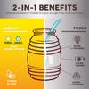 Salud 2-in-1 Energy Drink Powder + Focus, Pineapple Mango, Organic Caffeine, B6 + B12, Theanine, Clean Energy Drink Packets, Agua Fresca Mix, Non-GMO, Gluten Free, Vegan, 1g of Sugar, (15 Servings) view 4