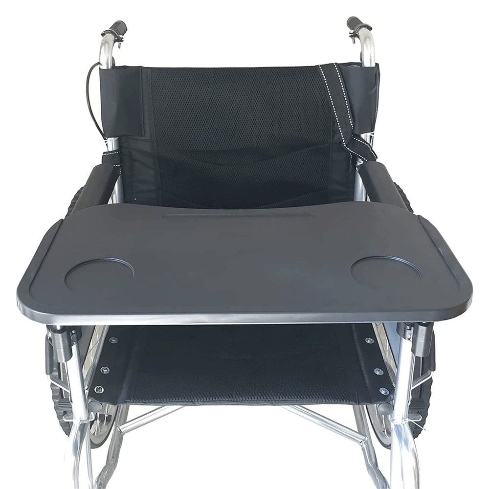 Wheelchair Tray Table with Cup Holder, Detachable Wheelchair Lap Tray Universal Trays Desk for Eating,Reading Resting Wheelchair Accessories