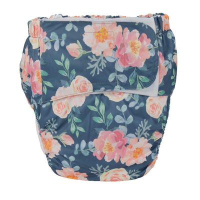 Teen Adult Cloth Diaper Nappy Reusable Washable for Disability Incontinence Large (Retro Floral)