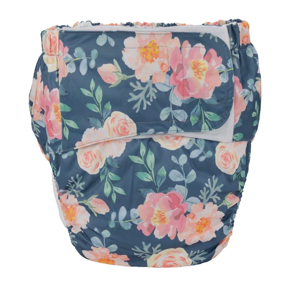 Teen Adult Cloth Diaper Nappy Reusable Washable for Disability Incontinence Large (Retro Floral)