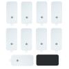 10 Pcs Large TENS Unit Replacement Pads Electrode Compatible with Belifu Nursal Medvice Brilnurse TENS, Upgraded Latex-Free Non-Irritating Rectangular Electrode Patches 3.5mm Snap view 1
