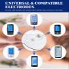 10 Pcs Large TENS Unit Replacement Pads Electrode Compatible with Belifu Nursal Medvice Brilnurse TENS, Upgraded Latex-Free Non-Irritating Rectangular Electrode Patches 3.5mm Snap view 3