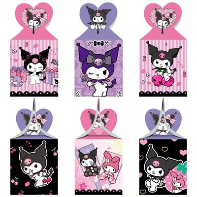 ARHAVI 12pcs Kuromi Party Favor Gift Boxes, My Melody and Kuromi Birthday Party Supplies for Kawaii Party Decorations