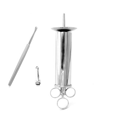 OdontoMed2011 Ear Wax Remover Ear Syringe 2 Oz Otoscope Kidney Tray Medical Grade Tools (3oz Ear Syringe W/Ear Wax Remover Curette)