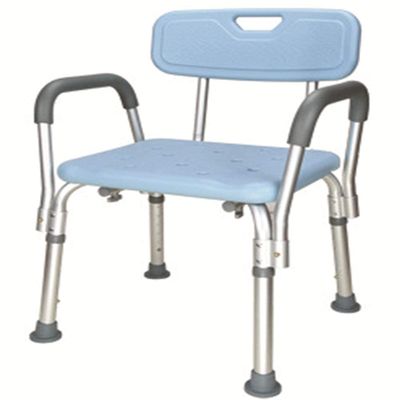 HAPPLiGNLY Bathroom Stool,Bath Chair,Shower Bench with Back Padded Seat Lightweight Height Adjustable Shower Chair for Elderly Disabled Shower Stool Bathroom Seat Height Adjustment,Blue,Antis