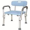 HAPPLiGNLY Bathroom Stool,Bath Chair,Shower Bench with Back Padded Seat Lightweight Height Adjustable Shower Chair for Elderly Disabled Shower Stool Bathroom Seat Height Adjustment,Blue,Antis view 1