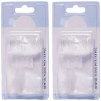 sainio Dental Floss Toothpicks - 48 Plastic Toothpicks for Teeth