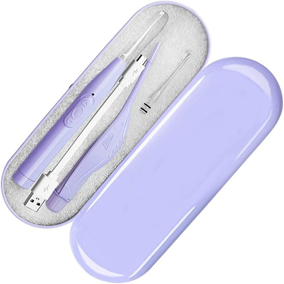 DULASP Ear Cleaner Spoon LED Flash Light Ear Wax Curette Picker Visual Children Earpick Eer Wax Dig Remover Ear Nose Novel Tweezer