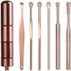 DULASP 6 Pcs/Set Stainless Steel Spiral Ear Pick Spoon Ear Wax Removal Cleaner Multifunction Portable Ear Pick Ear Care Beauty Tools view 1