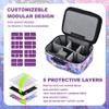 MAICHENG Smell Proof Bag, Large Odor Proof Stash Box with Combination Lock, Smell Proof Container, Medicine Lock Box Crossbody Bag for Travel Storage, Gifts for Women, Purple view 3