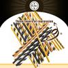 qiqee Gold Stripe Straws for Drinking150pcs Disposable Straws Bulk8 Pattern view 2