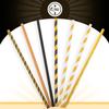 qiqee Gold Stripe Straws for Drinking150pcs Disposable Straws Bulk8 Pattern view 4
