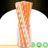 qiqee Gold Orange Disposable Straws for Drinking 150pcs Disposable Straws Bulk10 Pattern view 3