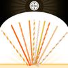 qiqee Gold Orange Disposable Straws for Drinking 150pcs Disposable Straws Bulk10 Pattern view 4
