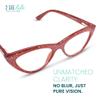 2SeeLife Cateye Reading Glasses for Women  Premium Readers with a Durable, Sturdy Narrow Frame & Spring Hinges, Ruby Red, +3.50 view 2