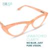 2SeeLife Sparkle Cat Eye Reading Glasses for Women  NarrowMedium Fit, Sturdy Frame, Spring Hinges, Premium Glitter Readers, Shiny Pink, +5.00 view 2