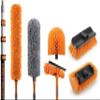 20 Foot High Ceiling Duster Kit and Scrub Brush with 4-12 ft Extension Pole // Telescoping Duster, Window Squeegee and Cobweb Duster with Extension Pole // Interior and Exterior House Cleaning Brushes view 1