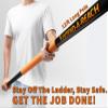 20 Foot High Ceiling Duster Kit and Scrub Brush with 4-12 ft Extension Pole // Telescoping Duster, Window Squeegee and Cobweb Duster with Extension Pole // Interior and Exterior House Cleaning Brushes view 2