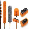 30 Foot High Reach Telescoping Duster Kit and Vinyl Siding Brushes with 5-24 ft Extension Pole // High Ceiling Cleaning and Window Washing kit // Exterior & Interior House and Gutter Cleaning Brush view 1
