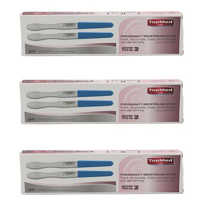 TOPMED ETS Pregnancy Test Kits Individually Wraped Pregnancy Strips, Early Home Detection Pregnancy Test Kit, Clear HCG Test Results, Over 99% Accurate (6)