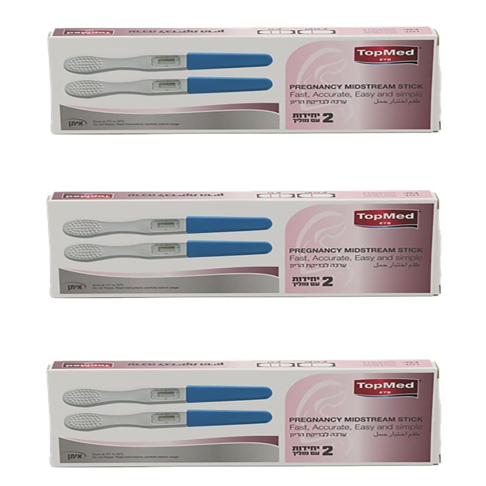 TOPMED ETS Pregnancy Test Kits Individually Wraped Pregnancy Strips, Early Home Detection Pregnancy Test Kit, Clear HCG Test Results, Over 99% Accurate (6)