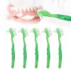 Denture Brush Denture Toothbrush Denture Brush Set Senior Professional Cleaning Brush for Daily Use (Green) Denture Brush Toothbrush Denture Cleaner Brush view 2