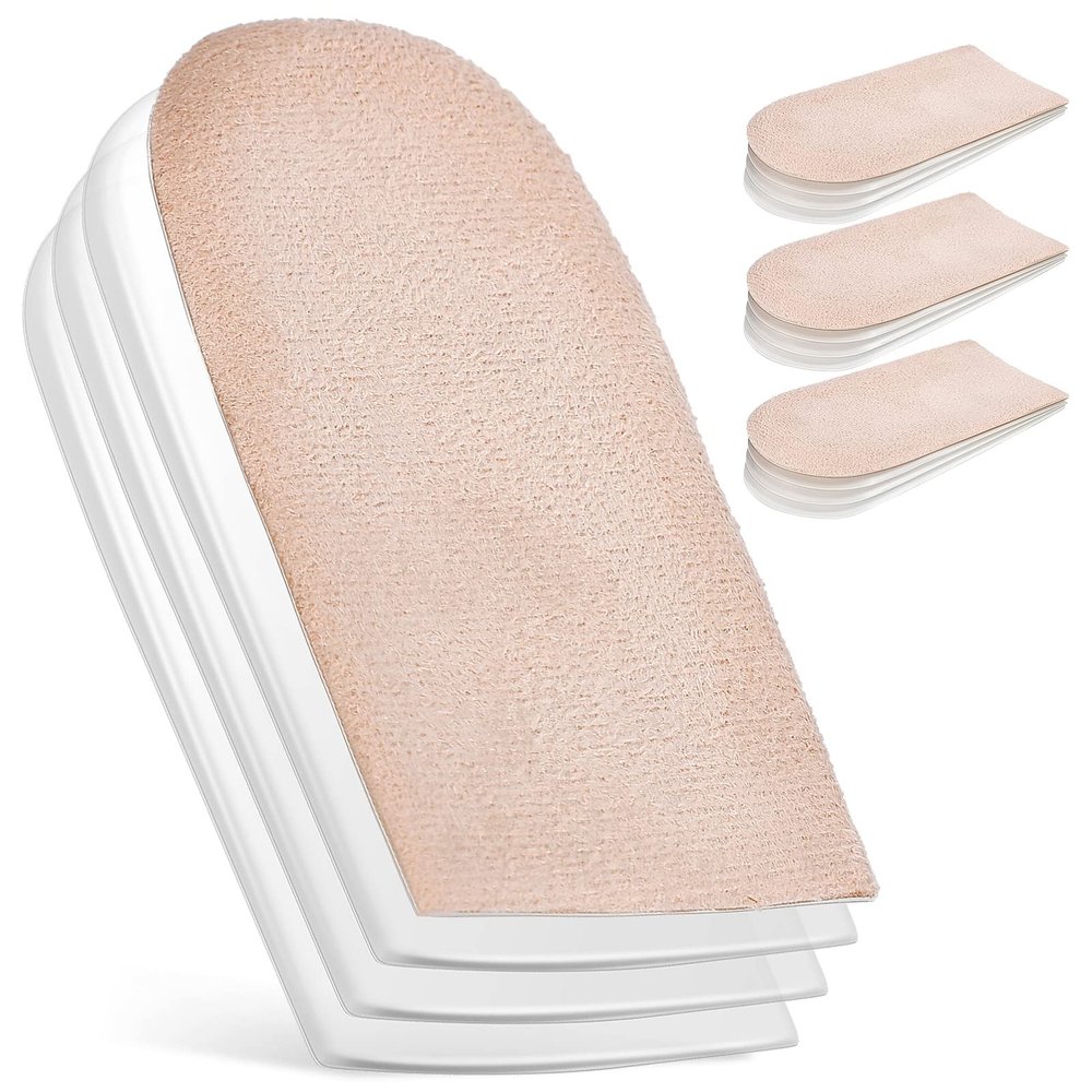 2pairs Heel Lift Insoles for Women of Comfort Foot Elevation Inserts for Height Increase Arch Support and Dress Shoes and Sports Footwear
