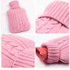 Artibetter Warm Hot Water Bottle Hand Warmer Cover Hot Water Bag Cover Knitted Bottles for Bottle Case Body Bed Warmer Bag Miss Heating view 3