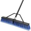 24 inches Push Broom Outdoor for Deck Driveway Garage Yard Patio Concrete Floor Cleaning-Blue view 1