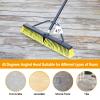 24 Inches Push Broom Outdoor Heavy Duty Broom with 63" Long Handle for Deck Driveway Garage Yard Patio Concrete Floor Cleaning Yellow view 3