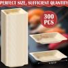 300 Pcs Disposable Square Palm Bowls Palm Leaf Bowls Bamboo Disposable Plates Square Wood Plates for Birthday Party, Wedding Events, Appetizer, Dessert, Catering and Home Use (3.94x3.94x0.6 Inch) view 2