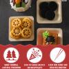 300 Pcs Disposable Square Palm Bowls Palm Leaf Bowls Bamboo Disposable Plates Square Wood Plates for Birthday Party, Wedding Events, Appetizer, Dessert, Catering and Home Use (3.94x3.94x0.6 Inch) view 3