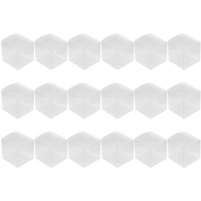 EXCEART 50pcs Pvc Candy Boxes Square Treat Containers for Party Favors Lightweight Packaging Cases for Desserts and Snacks