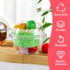 Dingion 200 Set 5oz Clear Plastic Cups Bulk Dessert Disposable Ice Cream Cups with Dome Lids with No Hole Crystal Party Favors for Fruit, Ice Cream, Cake, Cold Drinks Pudding Container view 3