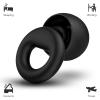Noise Canceling Earplugs for Sleep and Concentration New Flexible Earplugs for Better Attenuation  2 Pair Reusable Deal for Side Sleepers &Noise Sensitive Person  27dB Noise CancellationBlack view 2