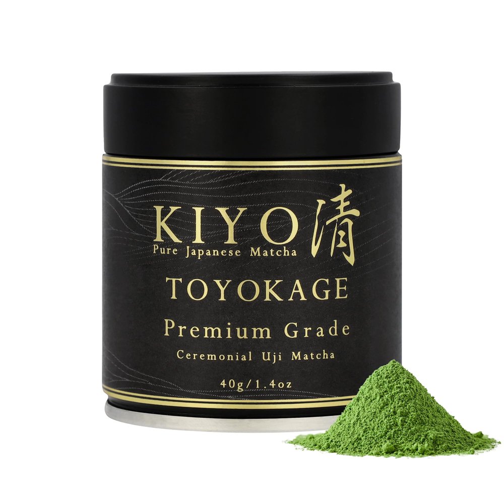 Kiyo Matcha Premium Grade Toyokage Ceremonial Uji Matcha - Pure Japanese First Harvest Ceremonial Grade Matcha Green Tea Powder from Uji, Japan (40g/1.41oz)