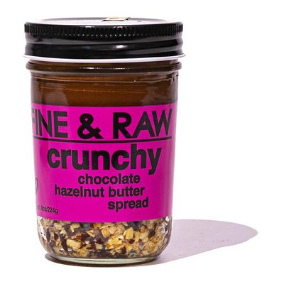 Fine & Raw Hazelnut Butter Spread 8 Ounce Clean Ingredients, Vegan, and Organic Hazelnut Spread (Crunchy Chocolate Hazelnut)