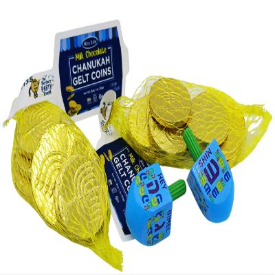 Hanukkah Milk and Dark Chocolate Gelt and Dreidels Gift Sets (Gelt and Dreidels #2)