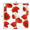 Gift Boutique 100 Poppy Floral Cocktail Beverage Napkins Disposable Paper Red Poppies Flower Dessert Napkin for Spring Summer Valentine Party Supplies view 2